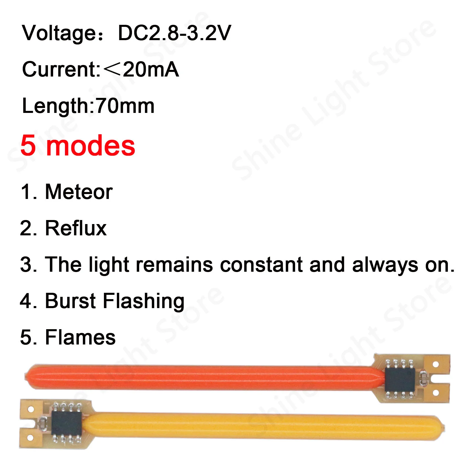 5 режимов 70 мм dc 3 в micro led - Фотография_5