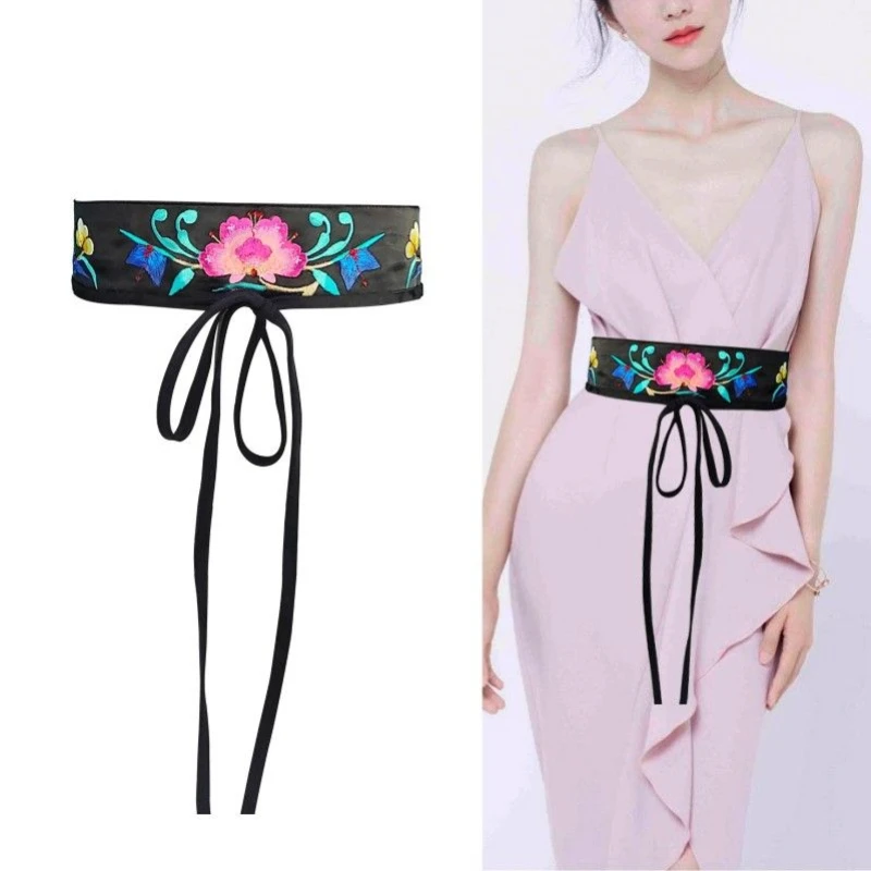 Модный ремень в китайском стиле с ручной вышивкой - Фотография_5