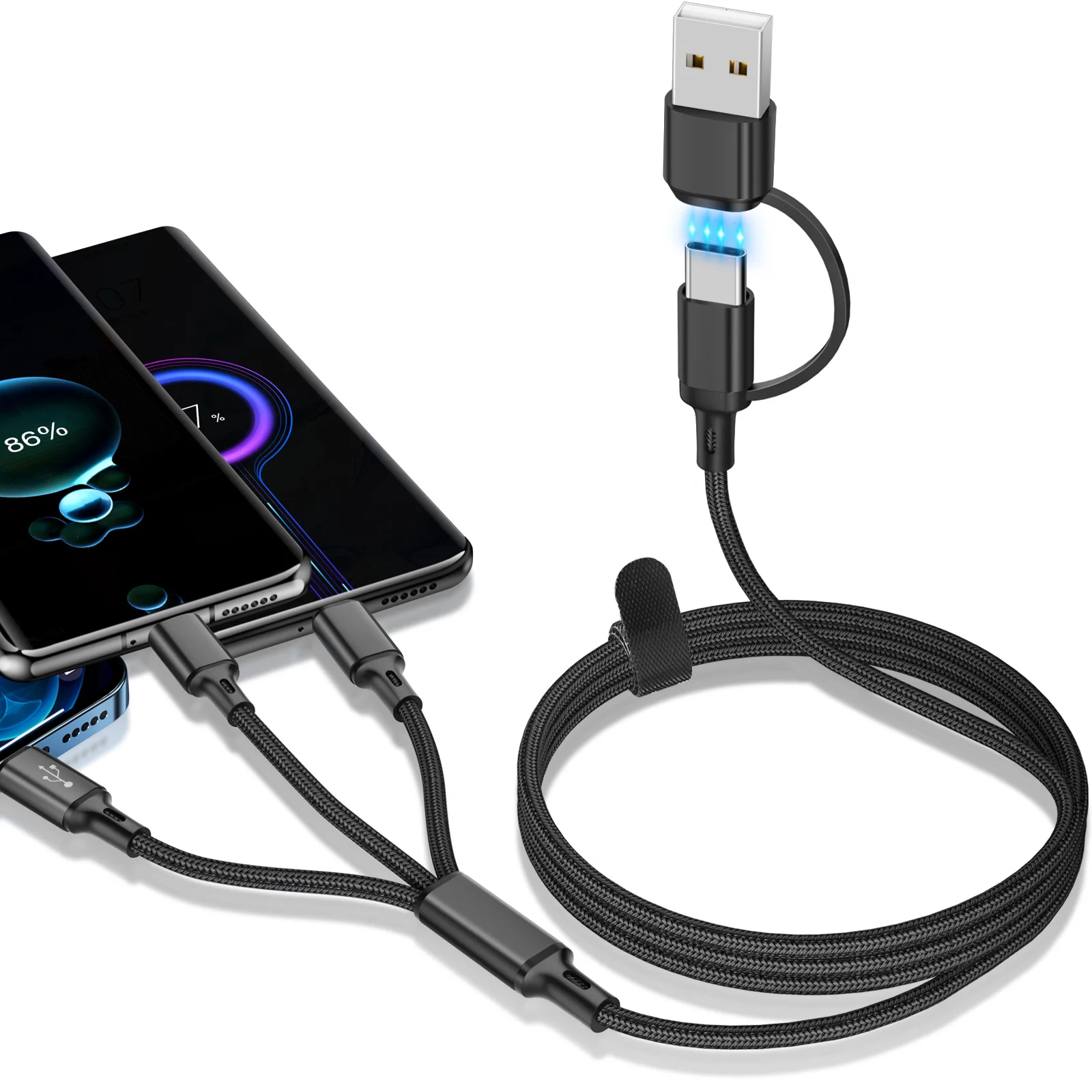 Ankndo 3 в 1, кабель для быстрой зарядки micro usb типа c - Фотография_2