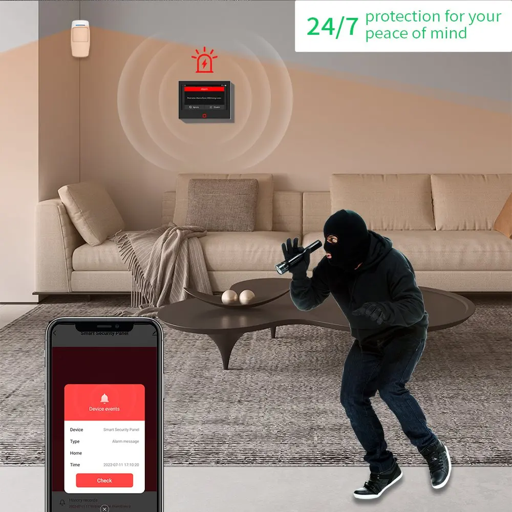 7-дюймовая домашняя сигнализация 4g и wi-fi - Фотография_4