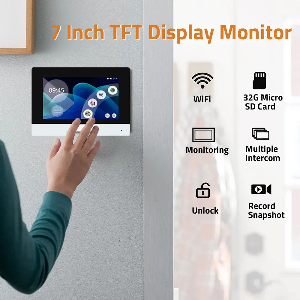 Smart tuya 1080p 7-дюймовый сенсорный - Фотография_3