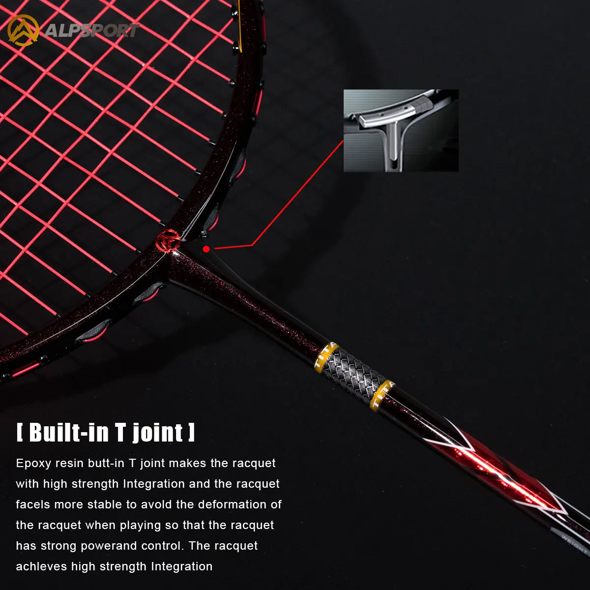 Alpsport a88 5u красная ракетка - Фотография_3