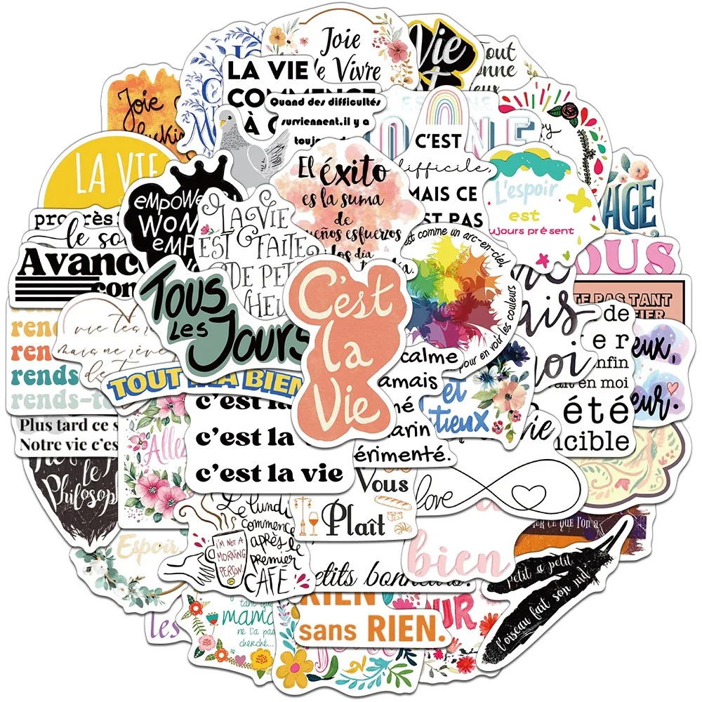 Цветные французские вдохновляющие цитаты - Фотография_2