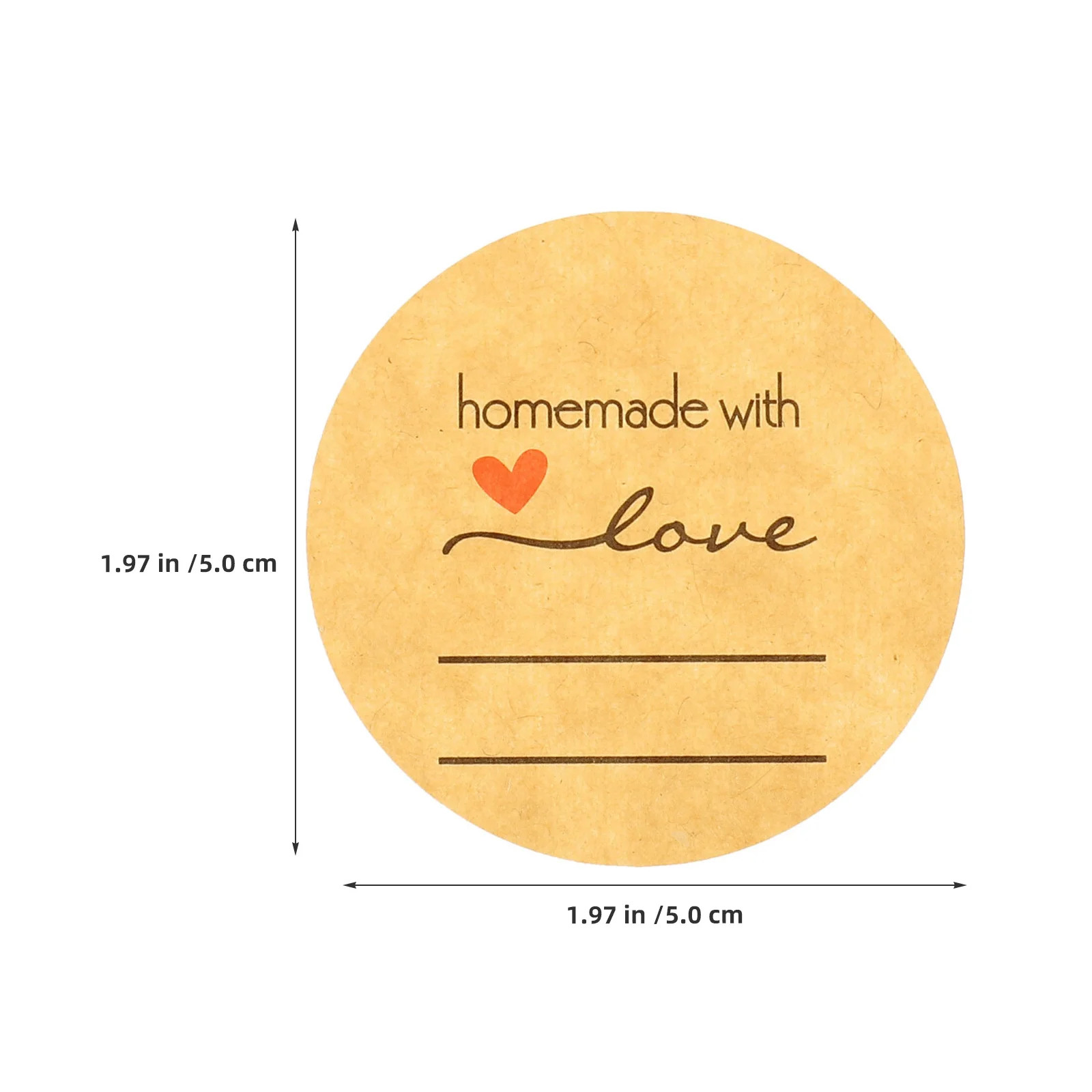 2 рулона, круглые этикетки для выпечки из крафт-бумаги - Фотография_4