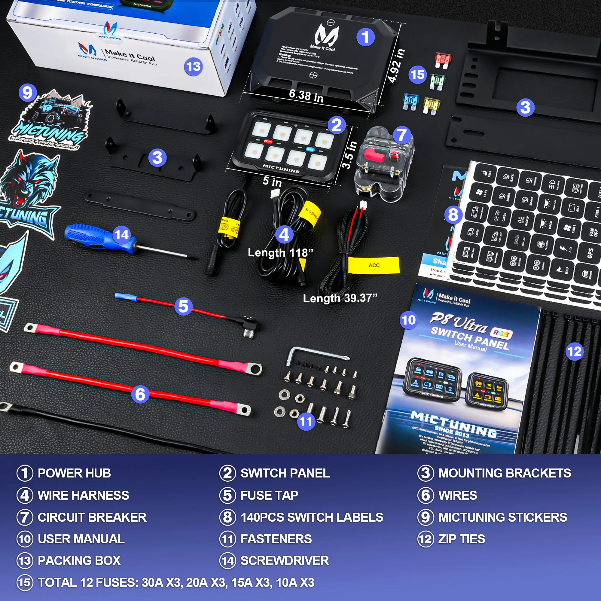 8-клавишная панель переключателей mictuning p8-ultra - Фотография_6