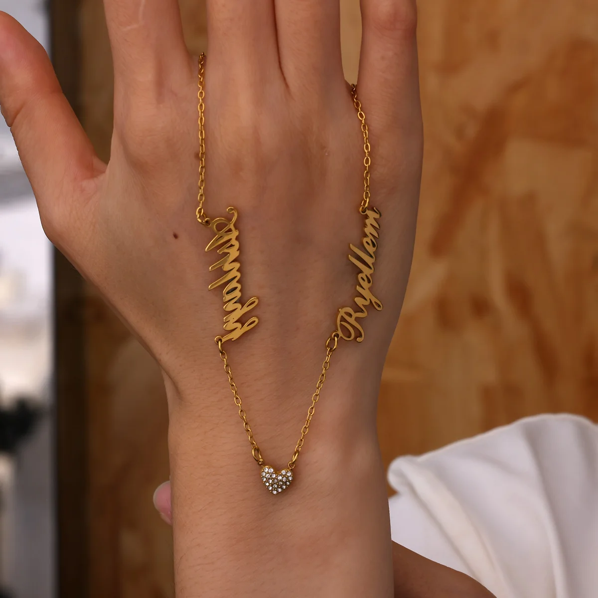 Ожерелье с двумя именами на заказ для женщин - Фотография_3