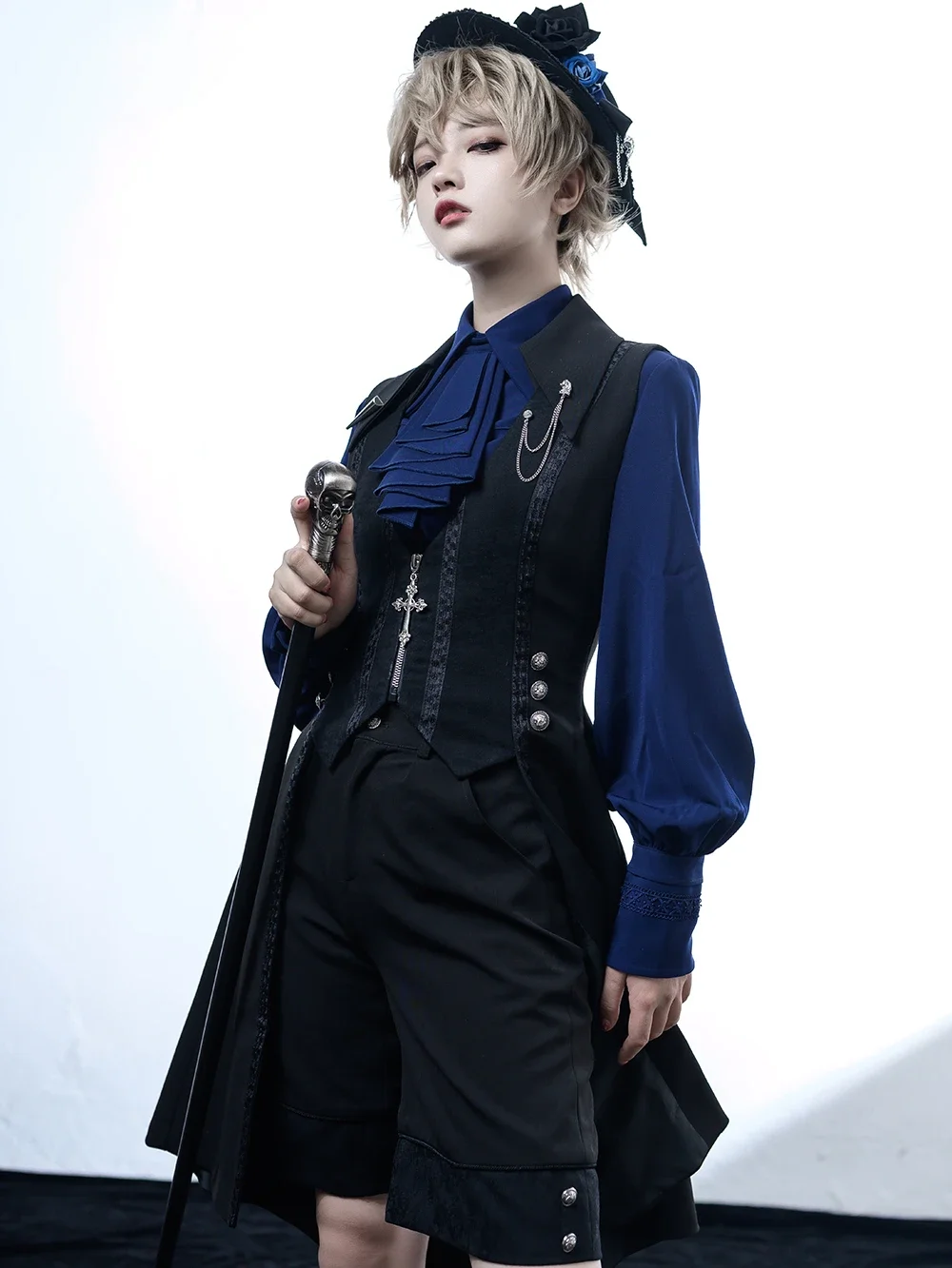 Предварительный заказ ouji lolita black and blue vintage lolita