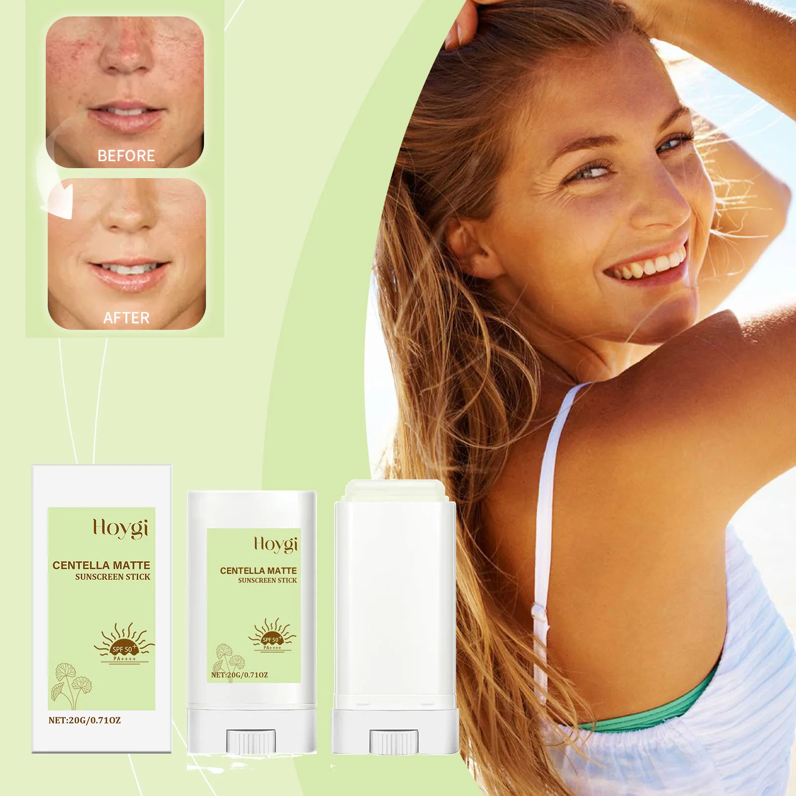Матовый солнцезащитный крем centella spf50+ pa++++ |   безмасляная - Фотография_3