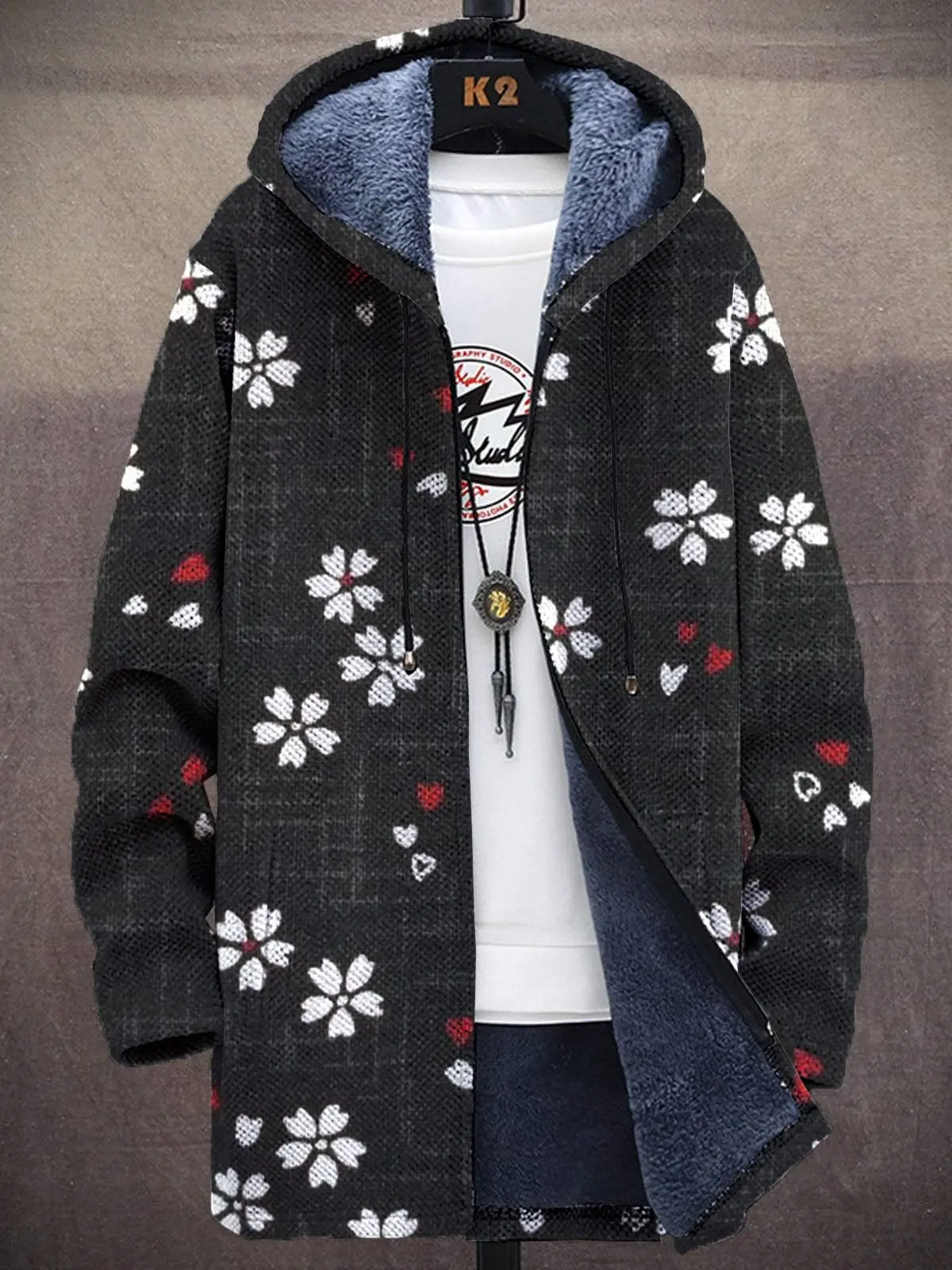 Красочные цветы принт унисекс плюшевый - Фотография_6