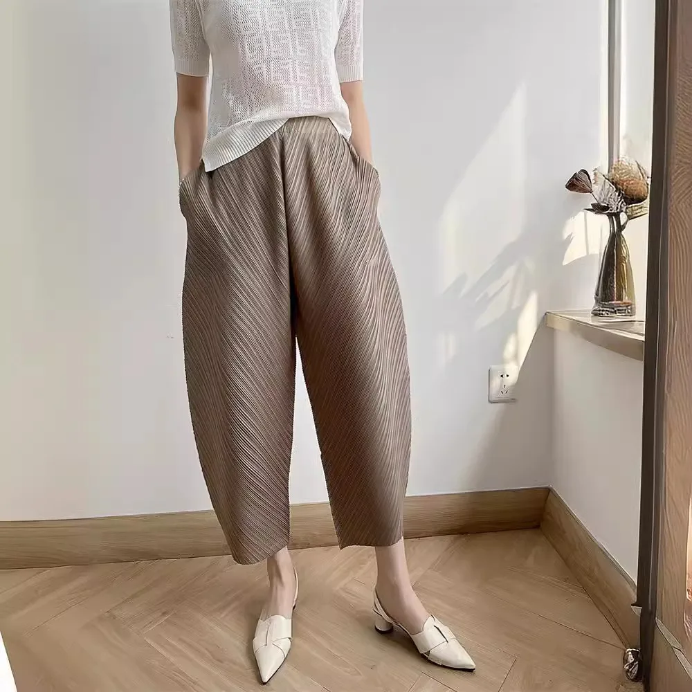 Плиссированные широкие брюки miyake - Фотография_4