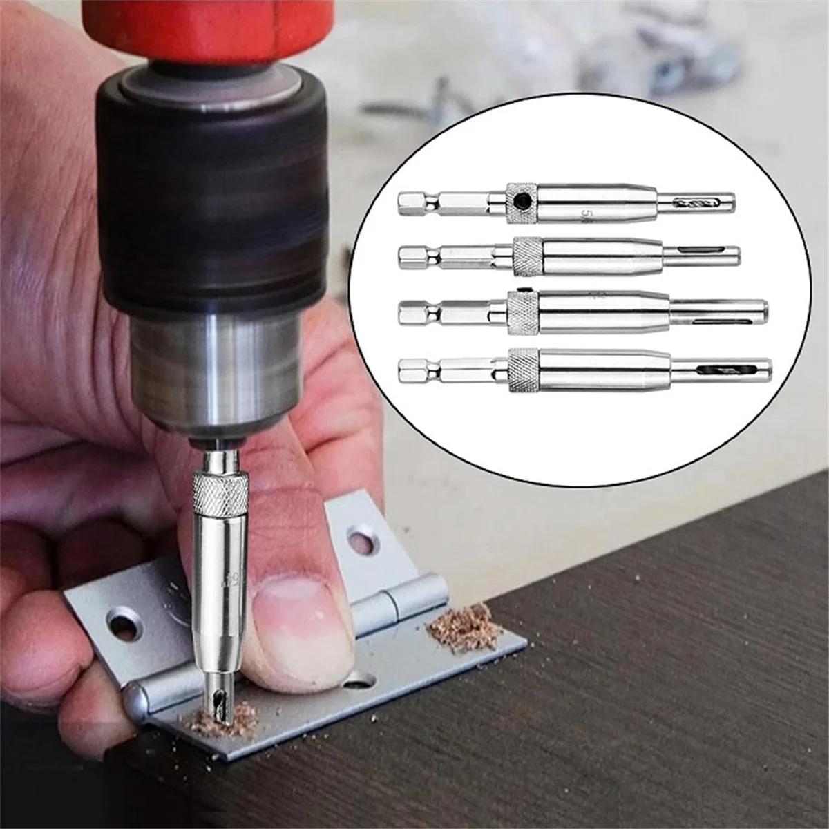 Набор самоцентрирующихся сверл для петель