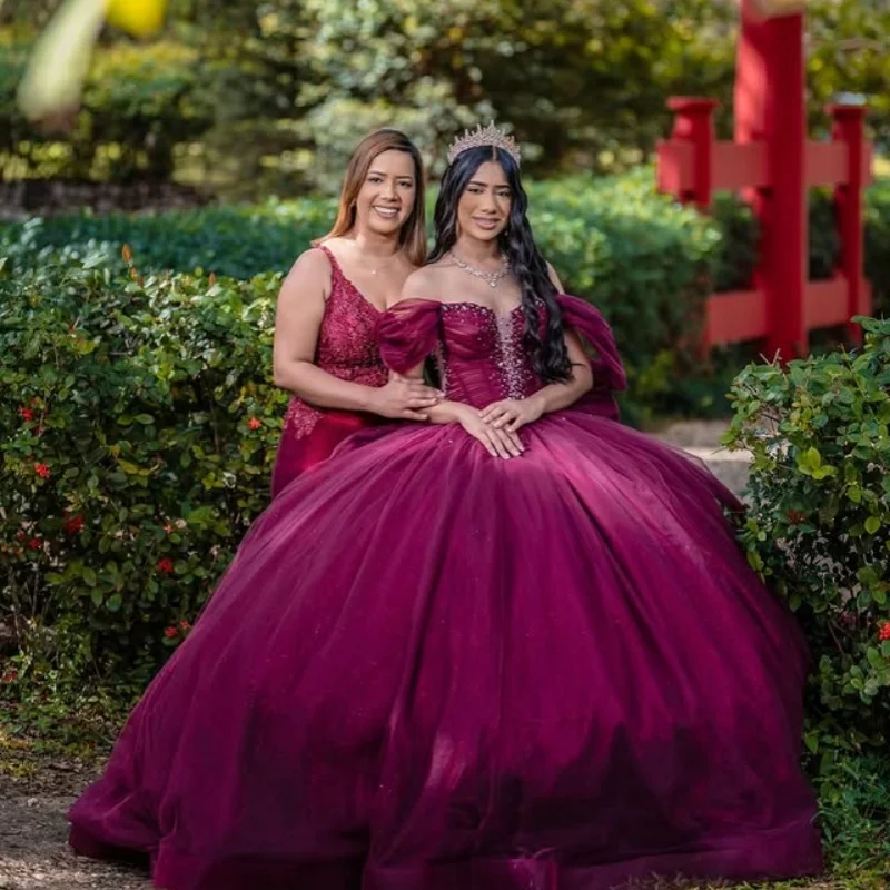 Красное вино, платья quinceanera по индивидуальному заказу - Фотография_2