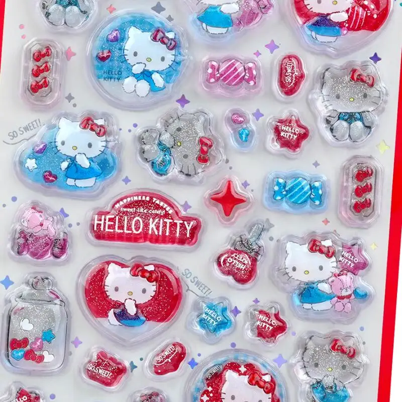 Новые наклейки sanrio candy can hello kitty с кристаллами