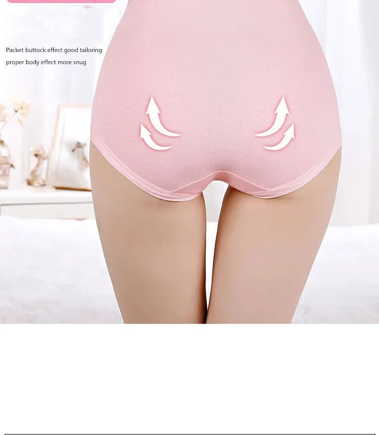 Женские трусы из чистого хлопка с высокой талией - Фотография_6