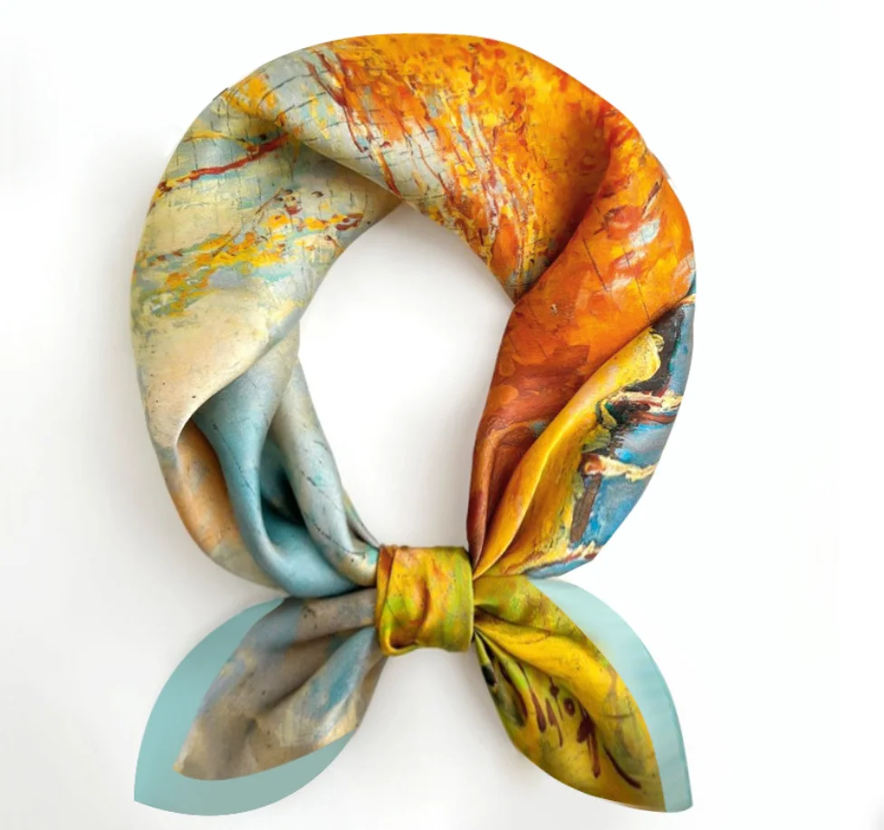 Fashion women single scarves 70x70cm - Фотография_4
