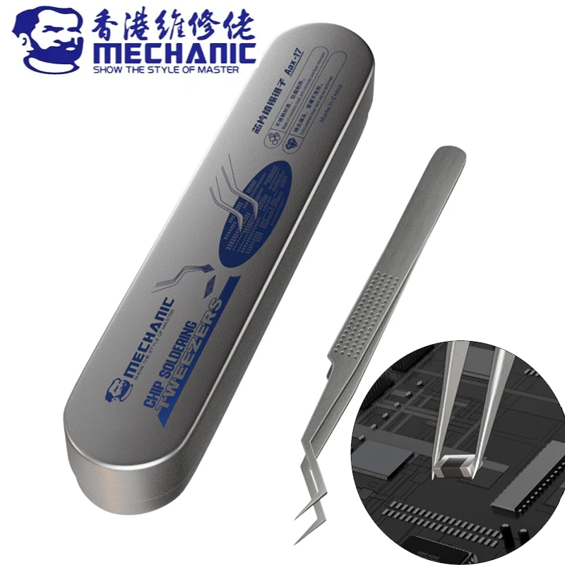 Пинцет mechanic aax-17 для точного зажима оловянной проволоки