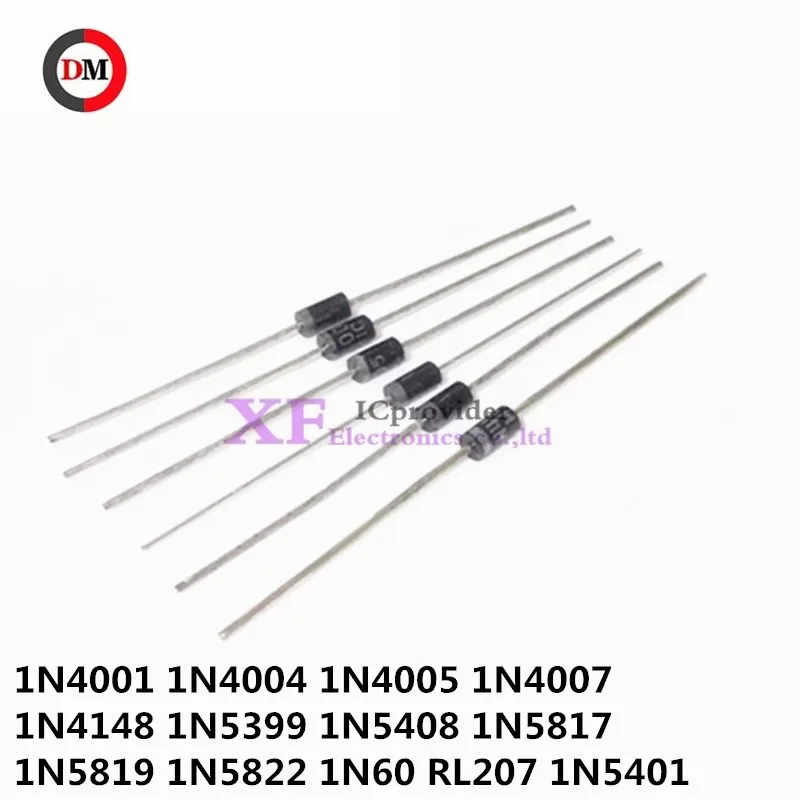 ����ӧ�� �� ���ڧԧڧߧѧݧ�ߧ�� 1n4001/1n4002/1n4003/1n4004/1n4005/1n4007/1n4148/1n5399/1n5408/1n5817/1n5819/1n5822/1n60/rl207/1n5401,