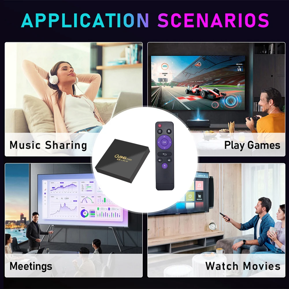 Q96 max smart tv box 4g wifi телеприставка 8 гб 128 гб android 14 - Фотография_3
