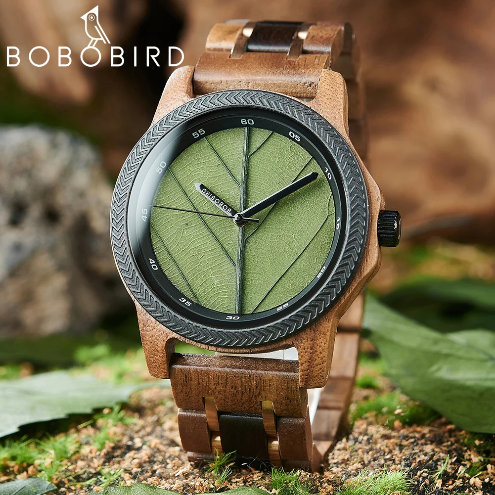 Мужские деревянные часы bobo bird ручной работы