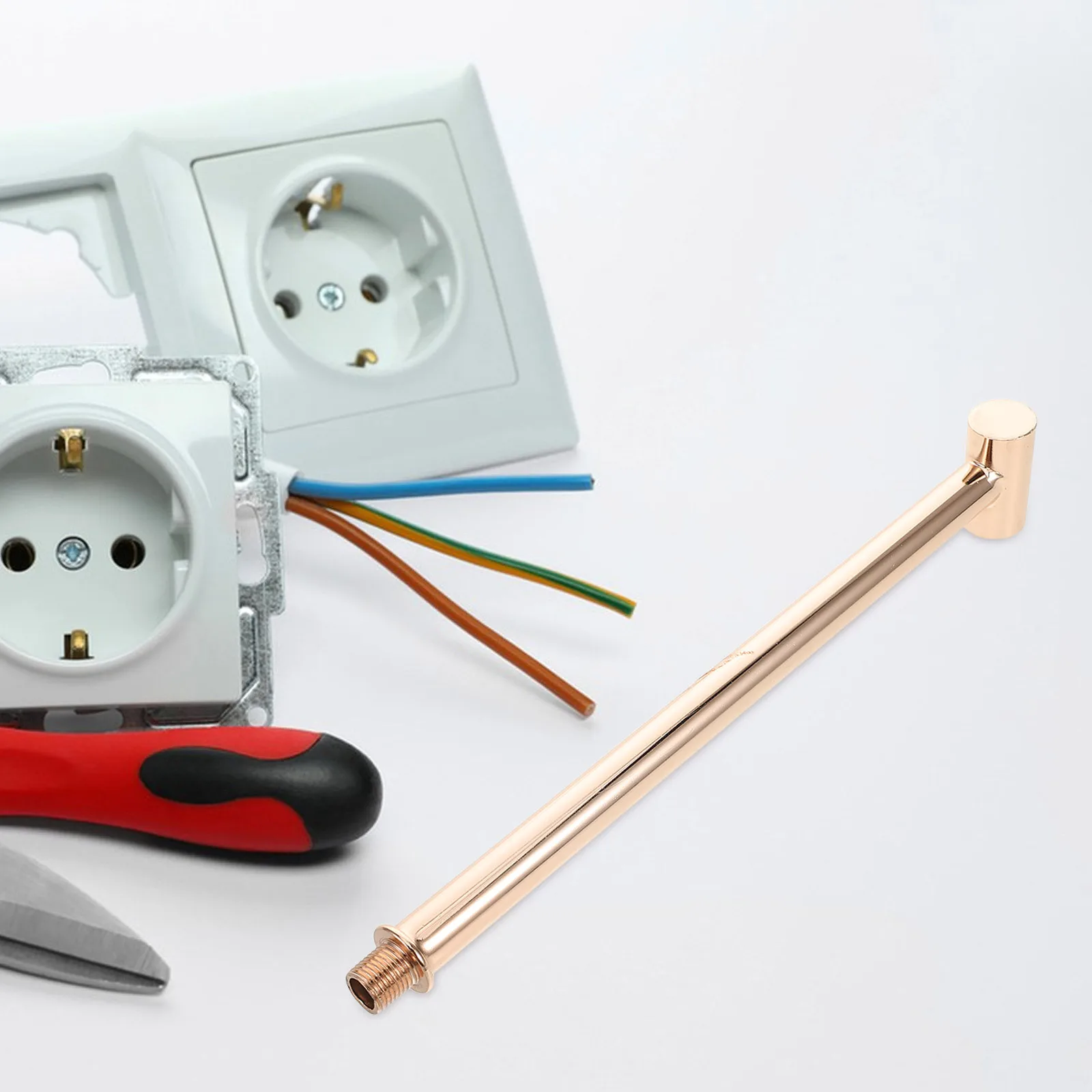 Детали настенного светильника т-образная прямая трубка с резьбой m10 - Фотография_5