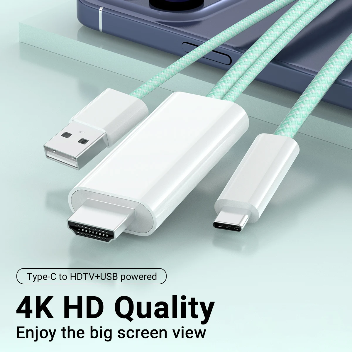 Кабель gopala 2-в-1 usb c к телевизору - Фотография_2