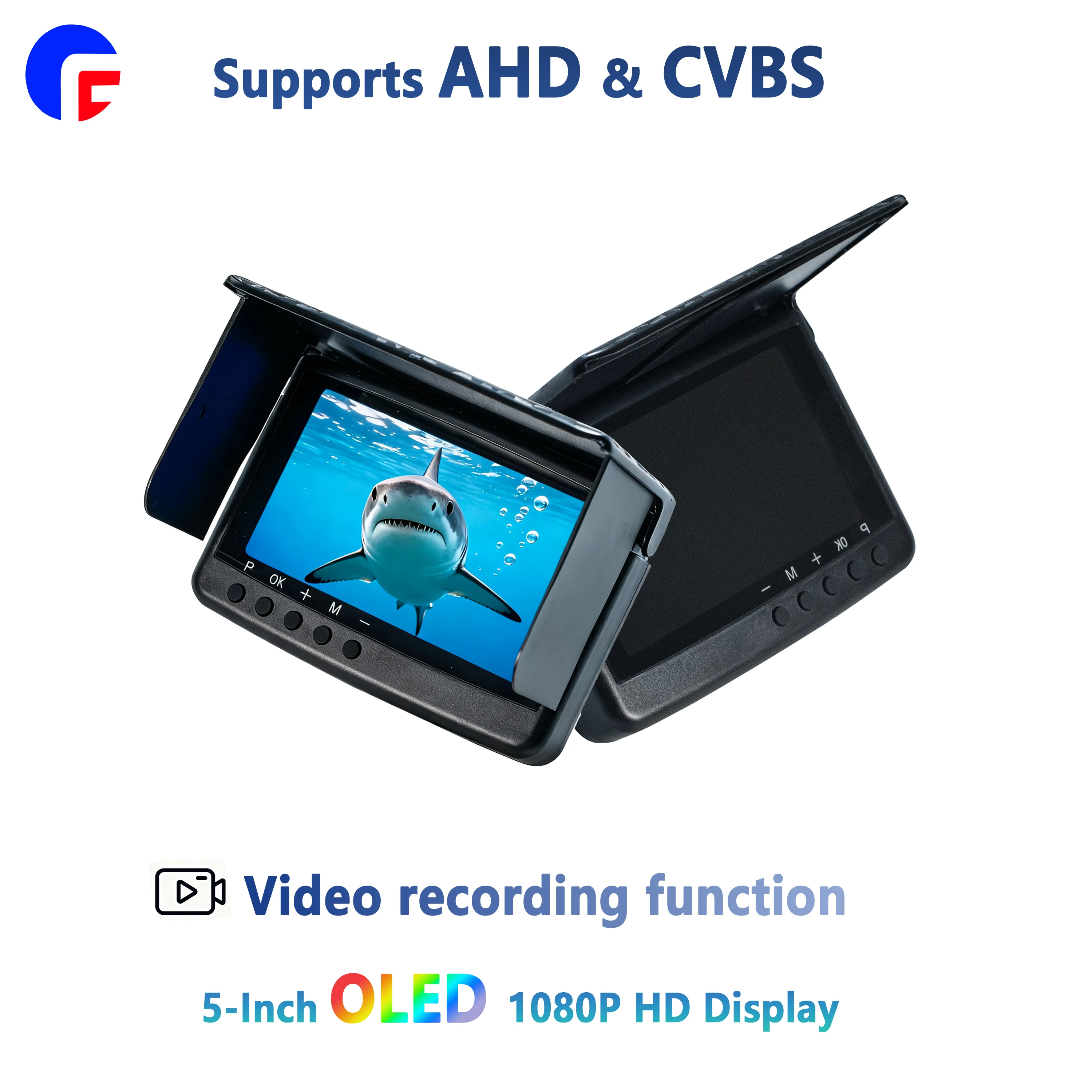 Oled-дисплей камеры для подводной рыбалки |   5-дюймовый hd-дисплей 1080p