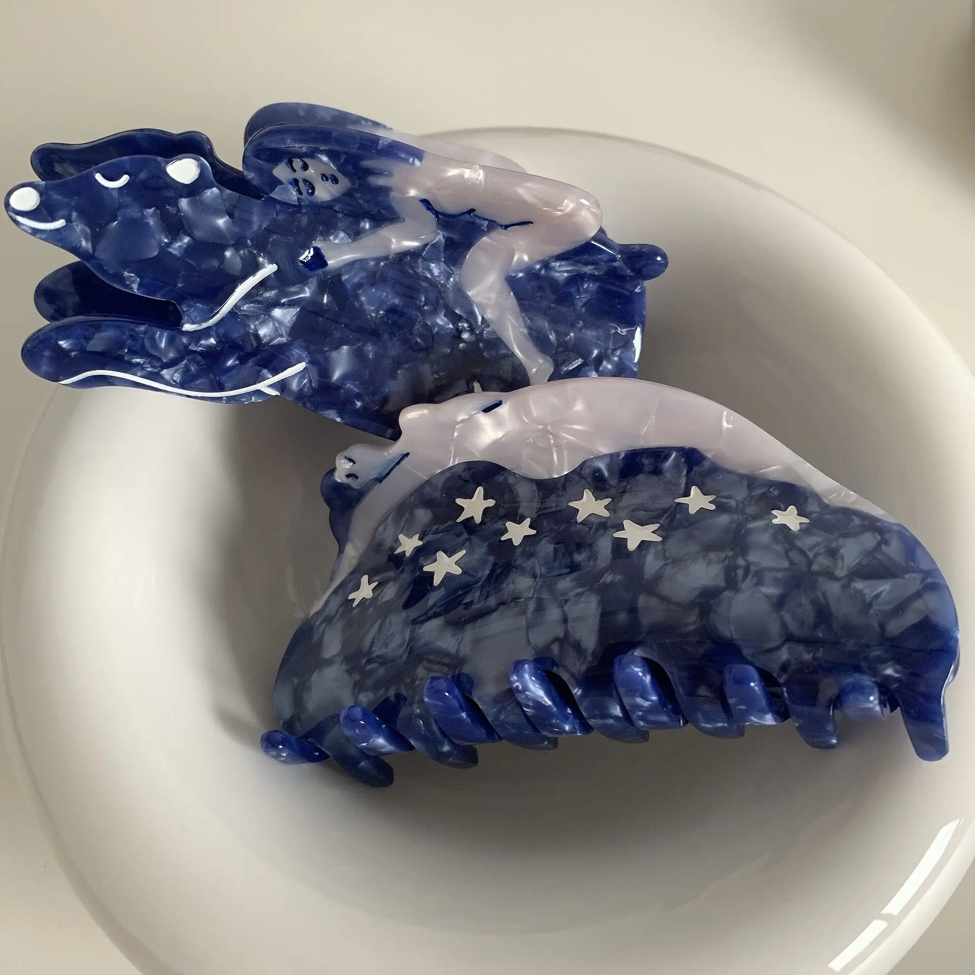 Синие заколки для волос muweordy - Фотография_5