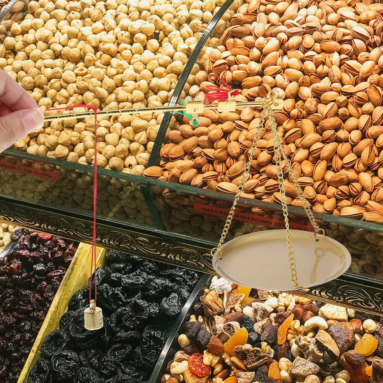 1 комплект, мини-винтажные портативные весы для китайской медицины - Фотография_4