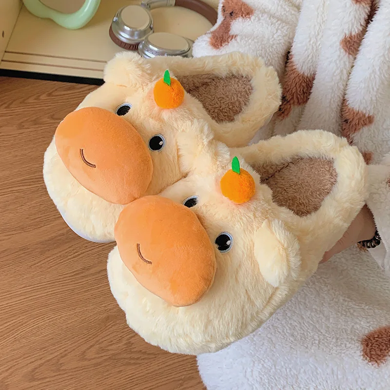 Высококачественные хлопковые тапочки с капибарой - Фотография_5