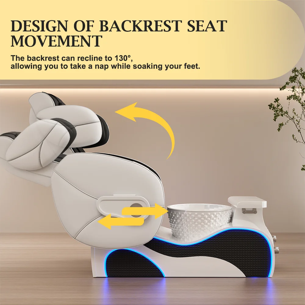 Электрическое кресло для маникюра и педикюра с высокой спинкой - Фотография_5