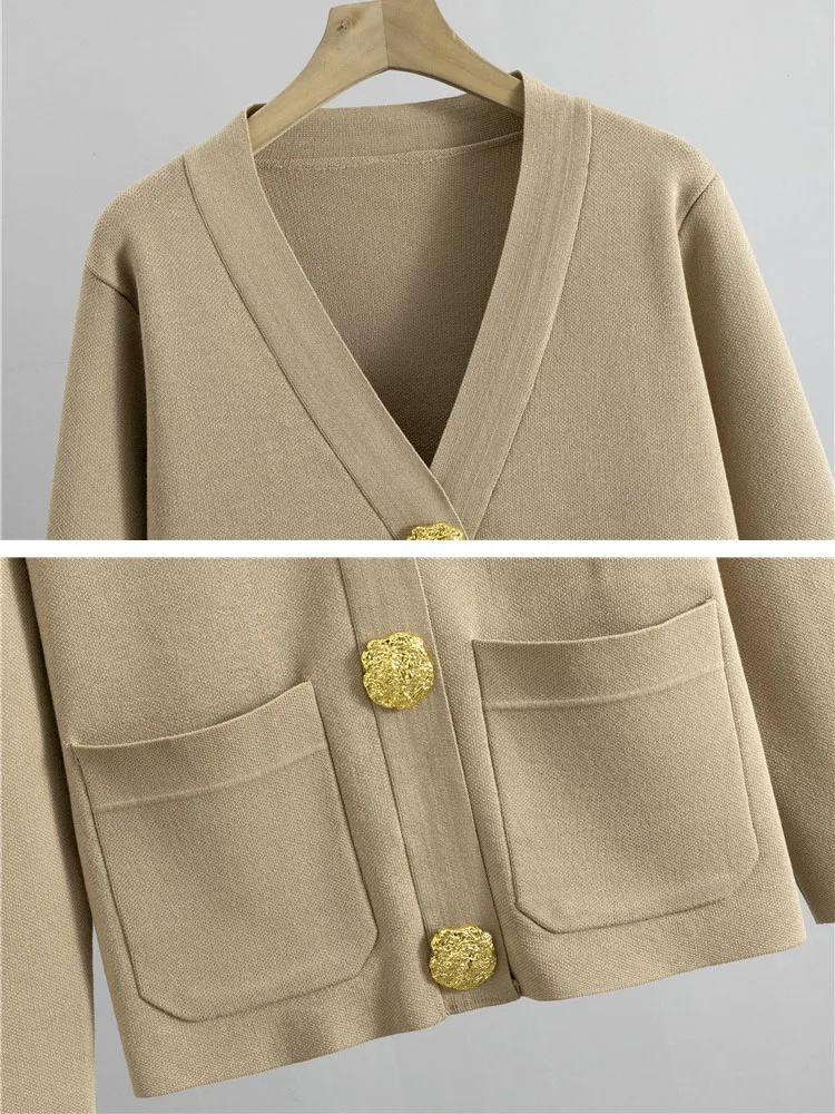 Женский элегантный вязаный комплект из 2 предметов - Фотография_6