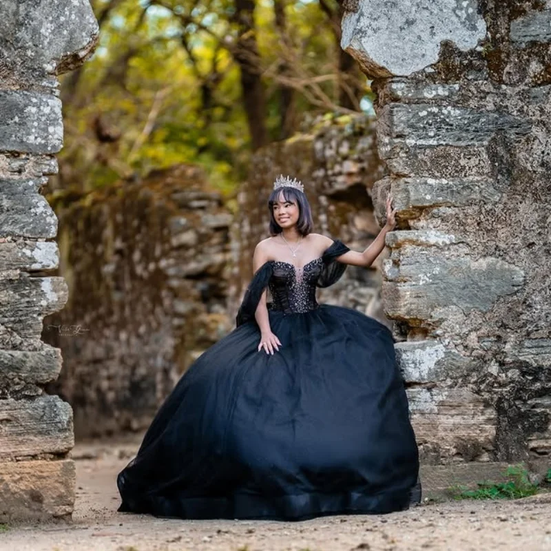 Черные платья quinceanera по индивидуальному - Фотография_2