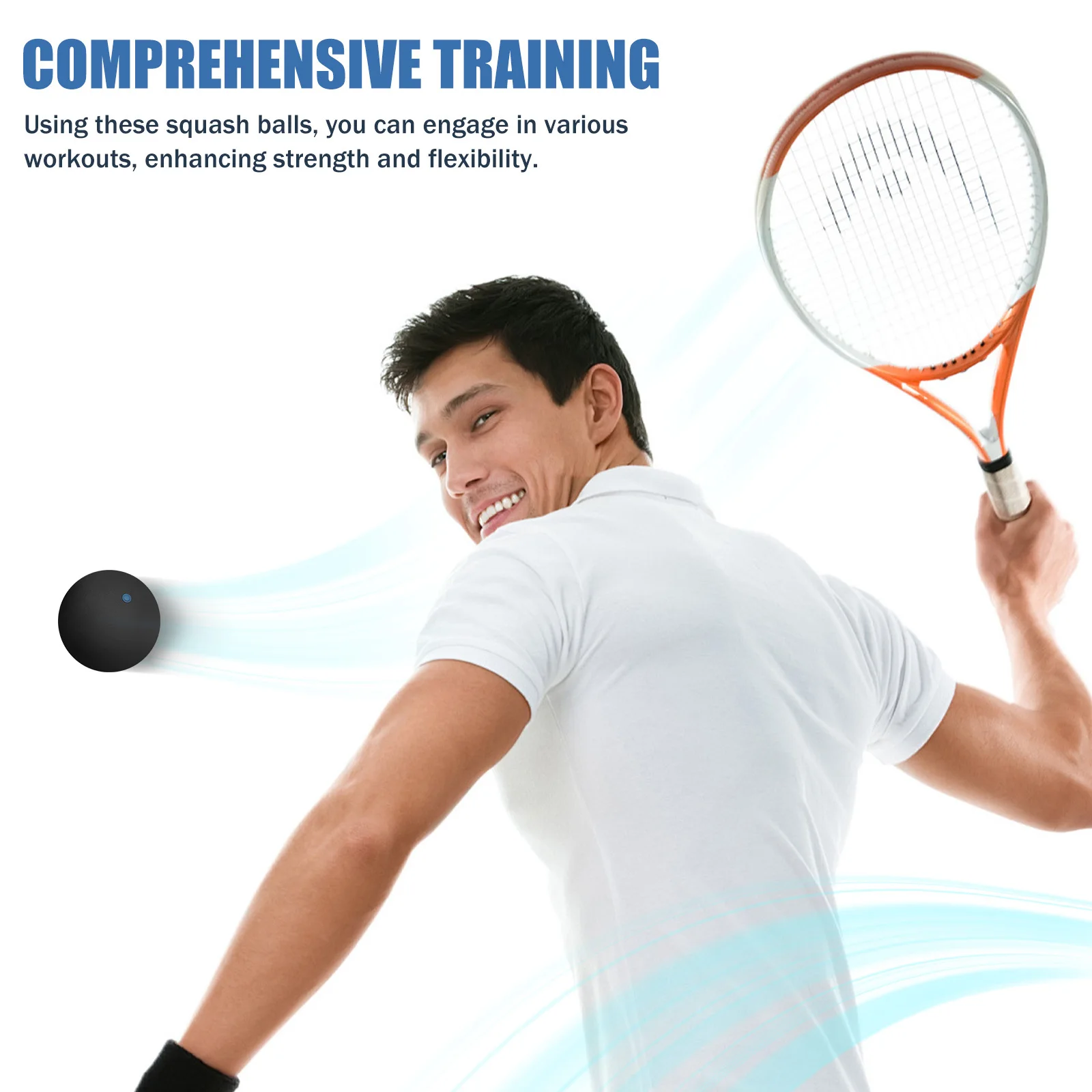 Тренировочный прыгающий мяч для сквоша для тренировок и соревнований