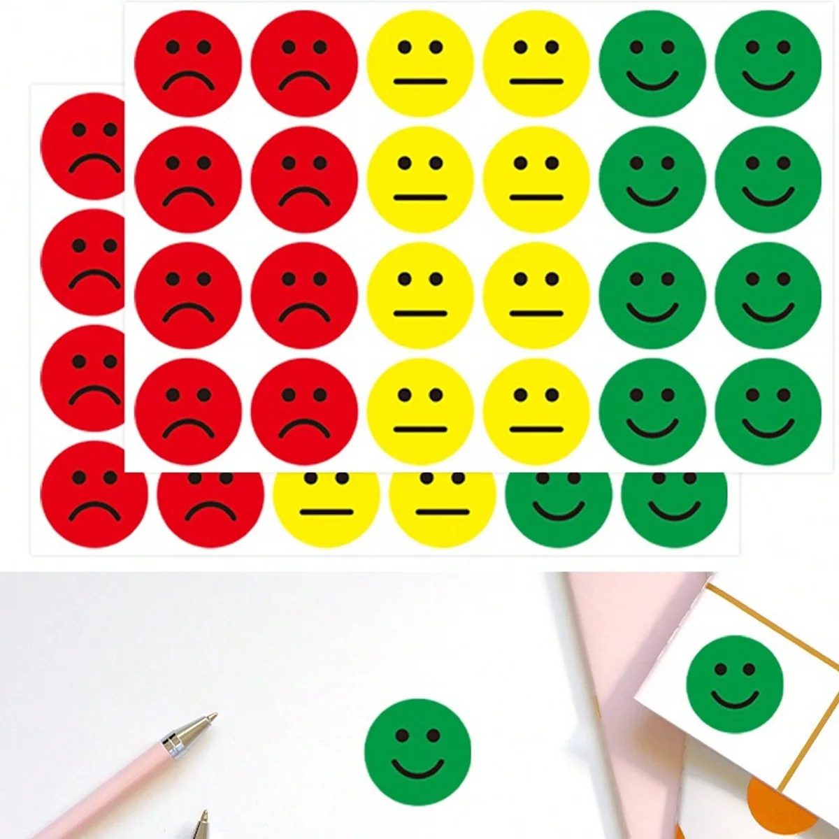 Наклейки с эмоциями happy sad smile - Фотография_3