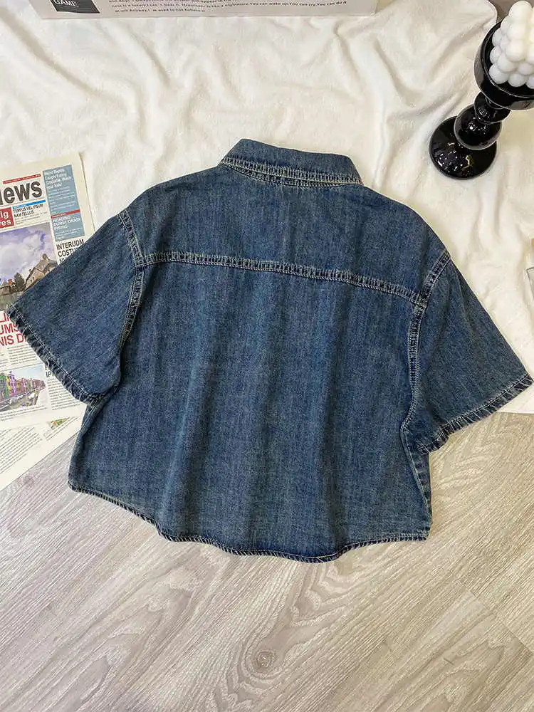 Новые летние женские джинсовые топы - Фотография_2