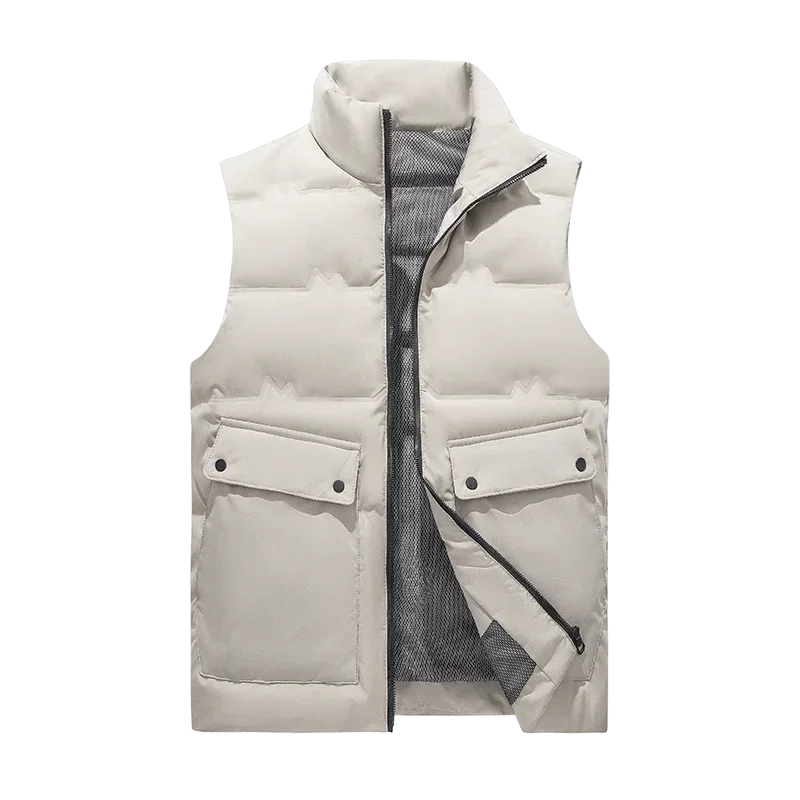 Плиссированные пуховые жилеты мужские - Фотография_4