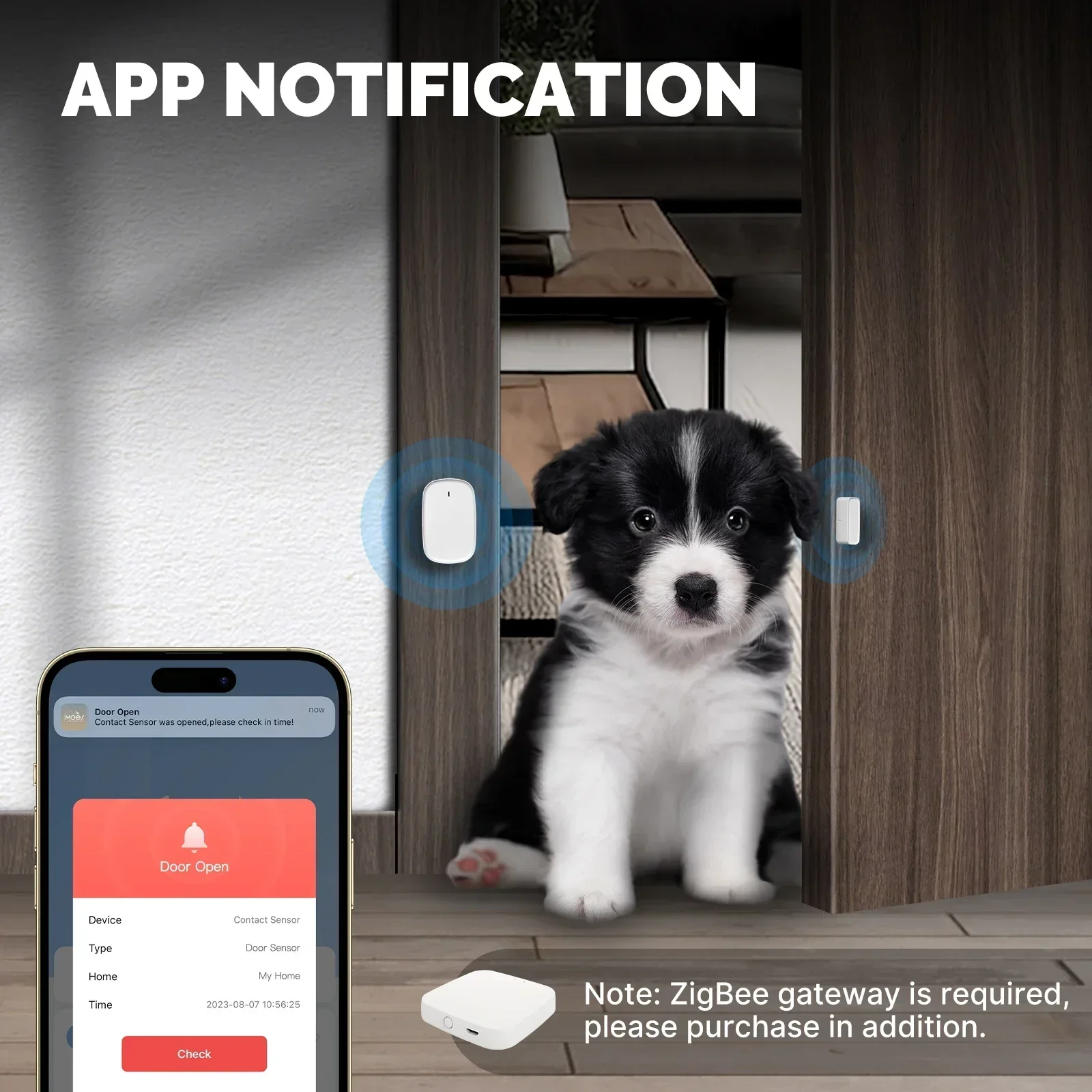 Умный дверной датчик moes zigbee - Фотография_3