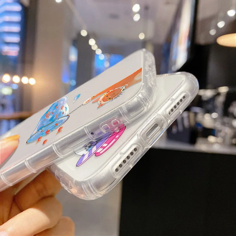 Прозрачный чехол для телефона lovely fishes для iphone 14 - Фотография_6