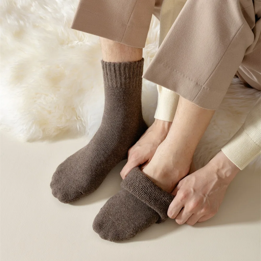 5 пар осенне-зимних толстых шерстяных носков - Фотография_6