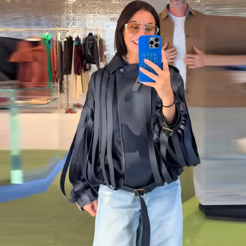 Шикарная женская куртка из искусственной - Фотография_5