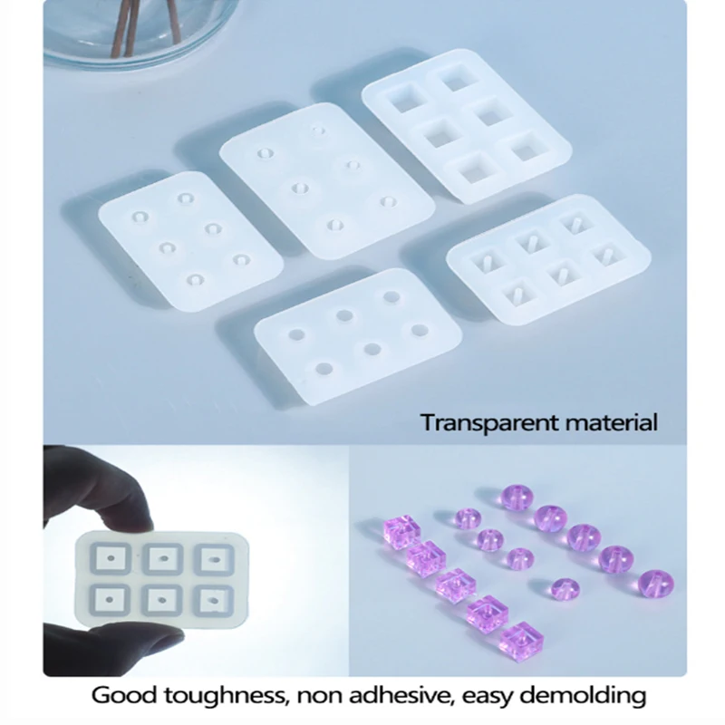 Круглые квадратные бусины для изготовления браслетов - Фотография_2