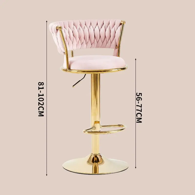 Золотой барный стул с регулируемой высотой - Фотография_5