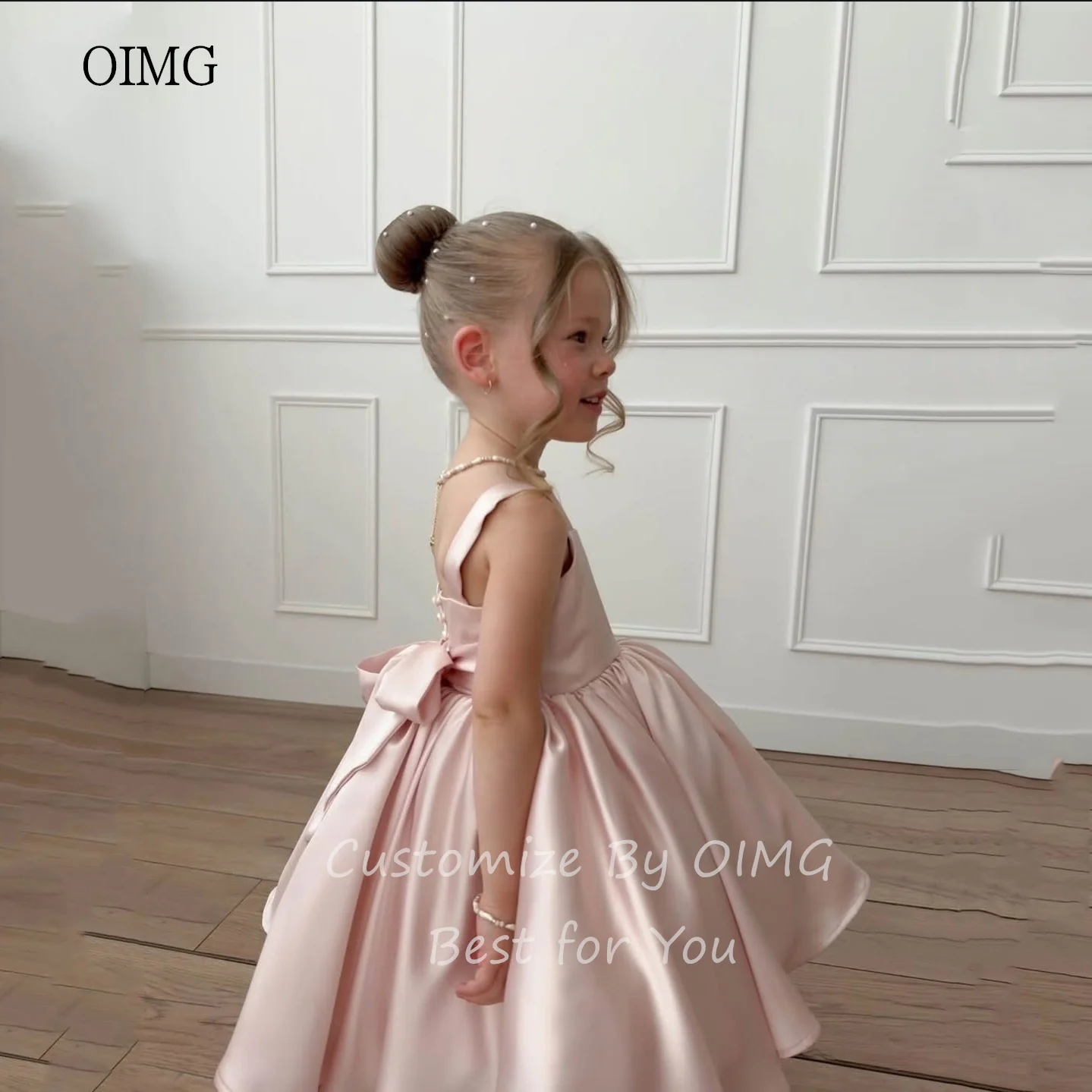 Oimg милое розовое платье трапециевидной - Фотография_3