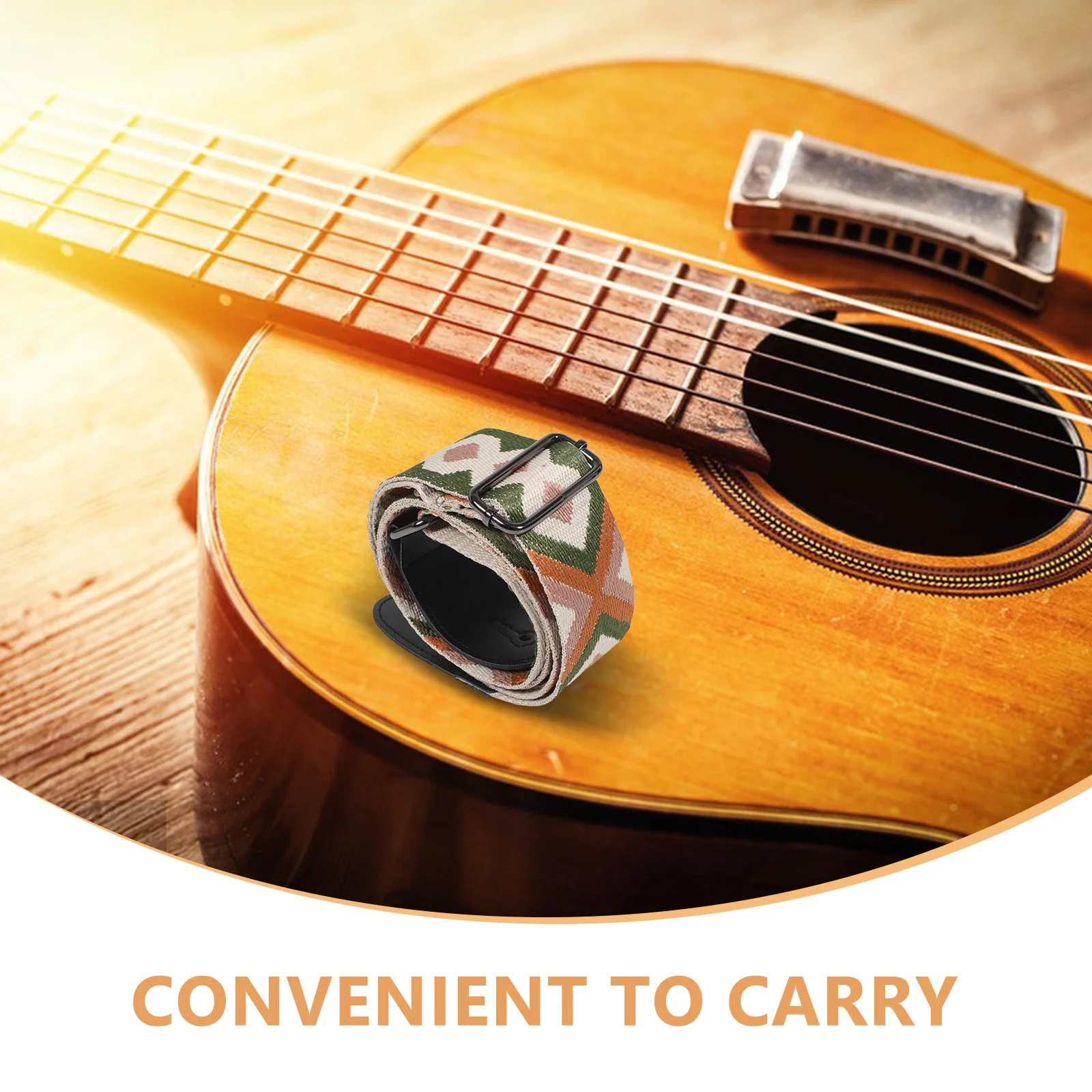 Ремень для гитары с вышивкой в стиле бохо - Фотография_3