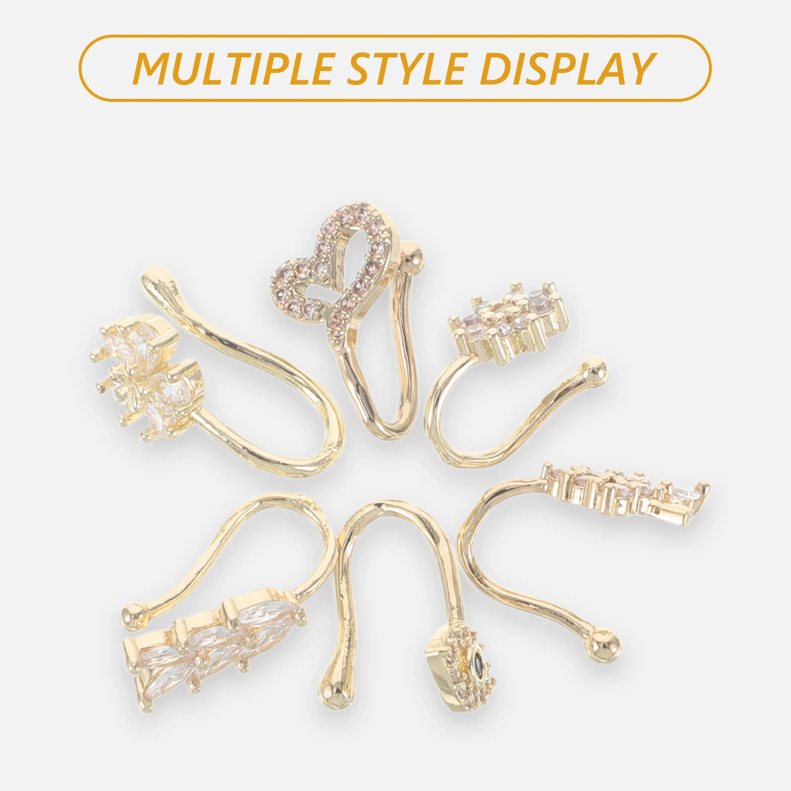 Без пирсинга, u-образные кольца в носу - Фотография_2