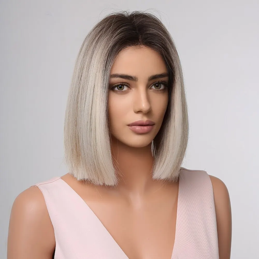 Парики из полных волос ombre белый - Фотография_2