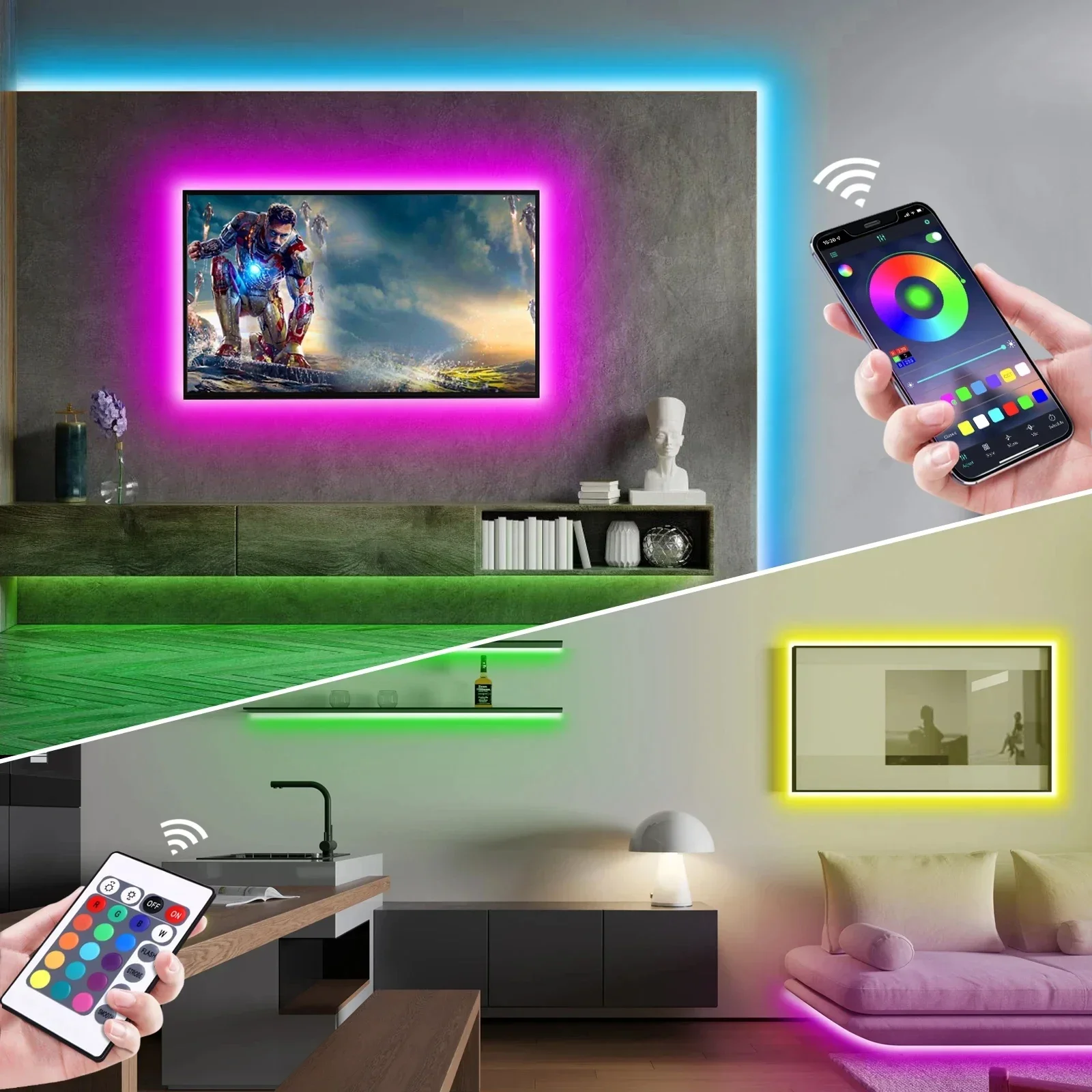 5v usb rgb неоновая светодиодная - Фотография_6
