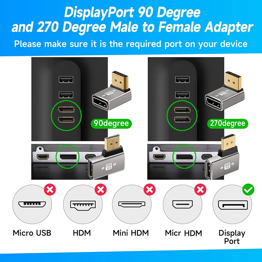 90-градусный адаптер displayport1 - Фотография_2