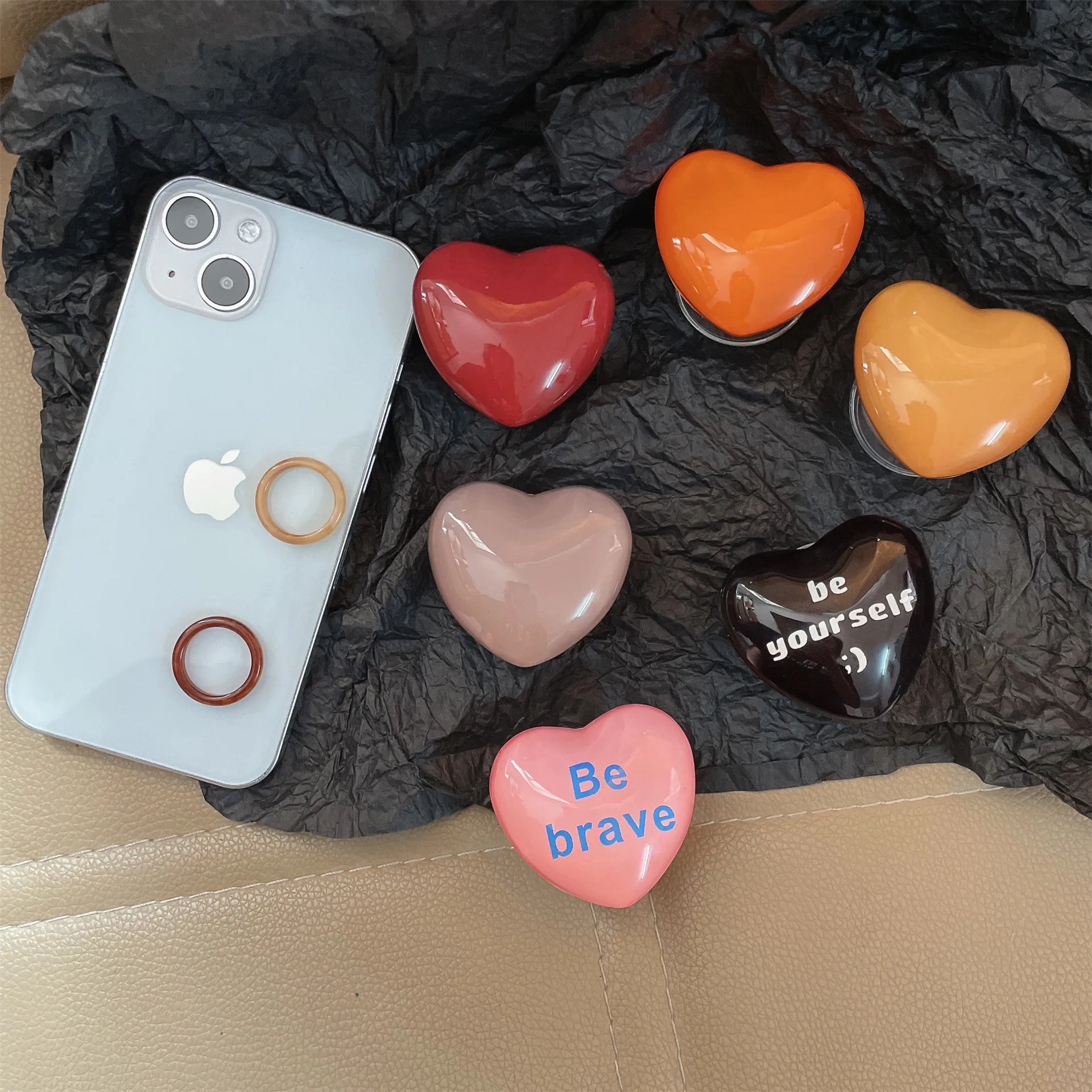 Хрустальный держатель для телефона в форме сердца - Фотография_4