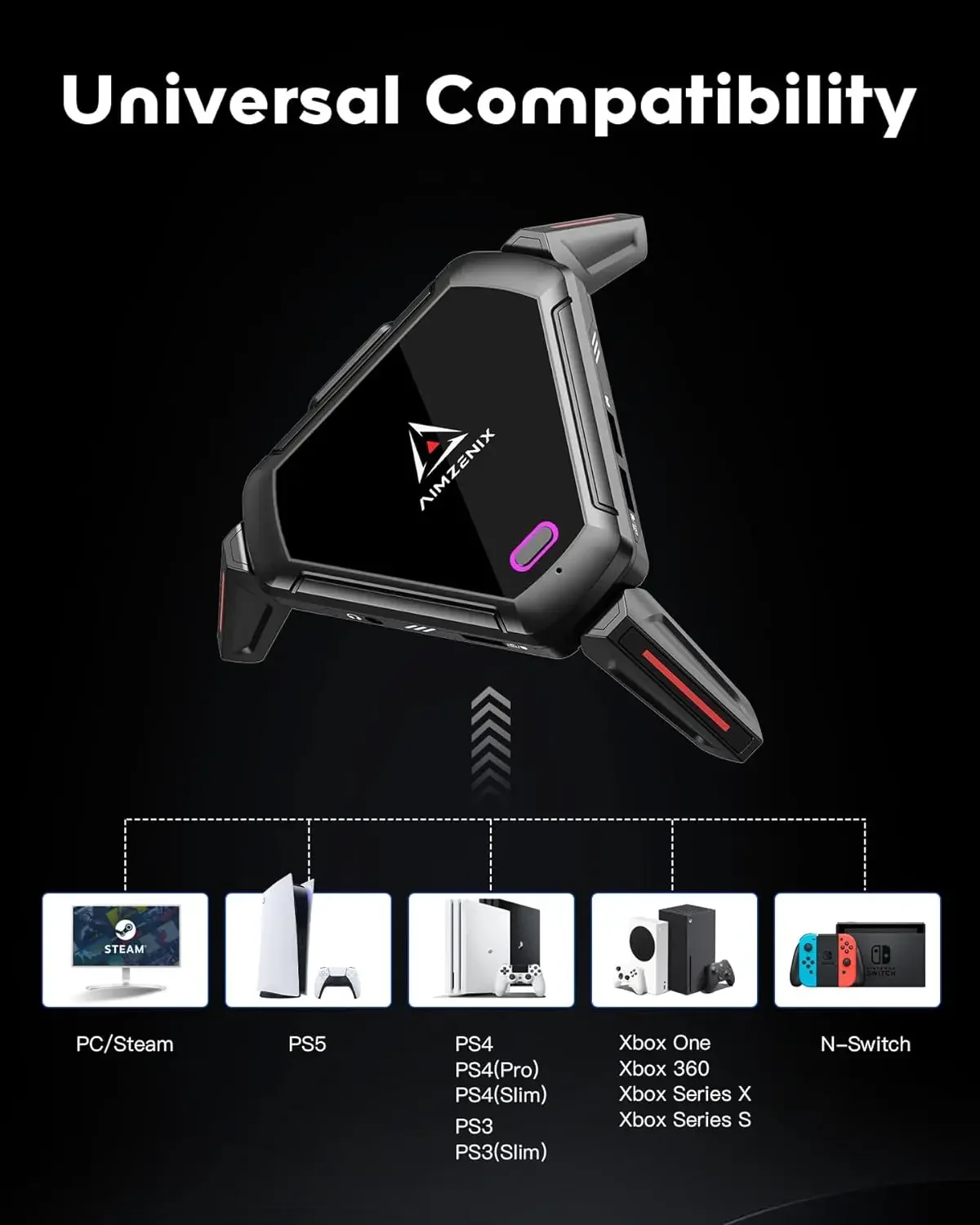 Игровой адаптер aimzenix ax600 monster k&m для ps5 - Фотография_5